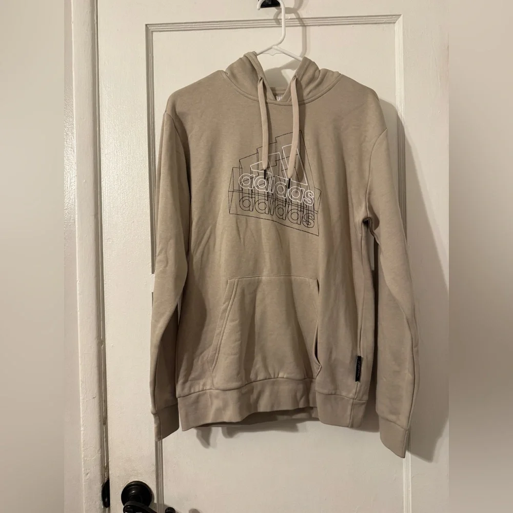 Men beige, Adidas hoodie size small